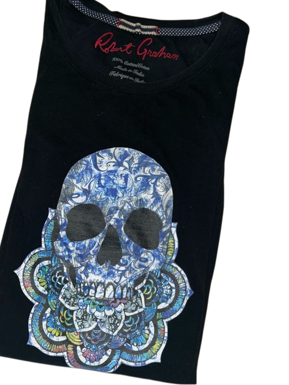 Robert Graham Skull Spirit Black Tee
